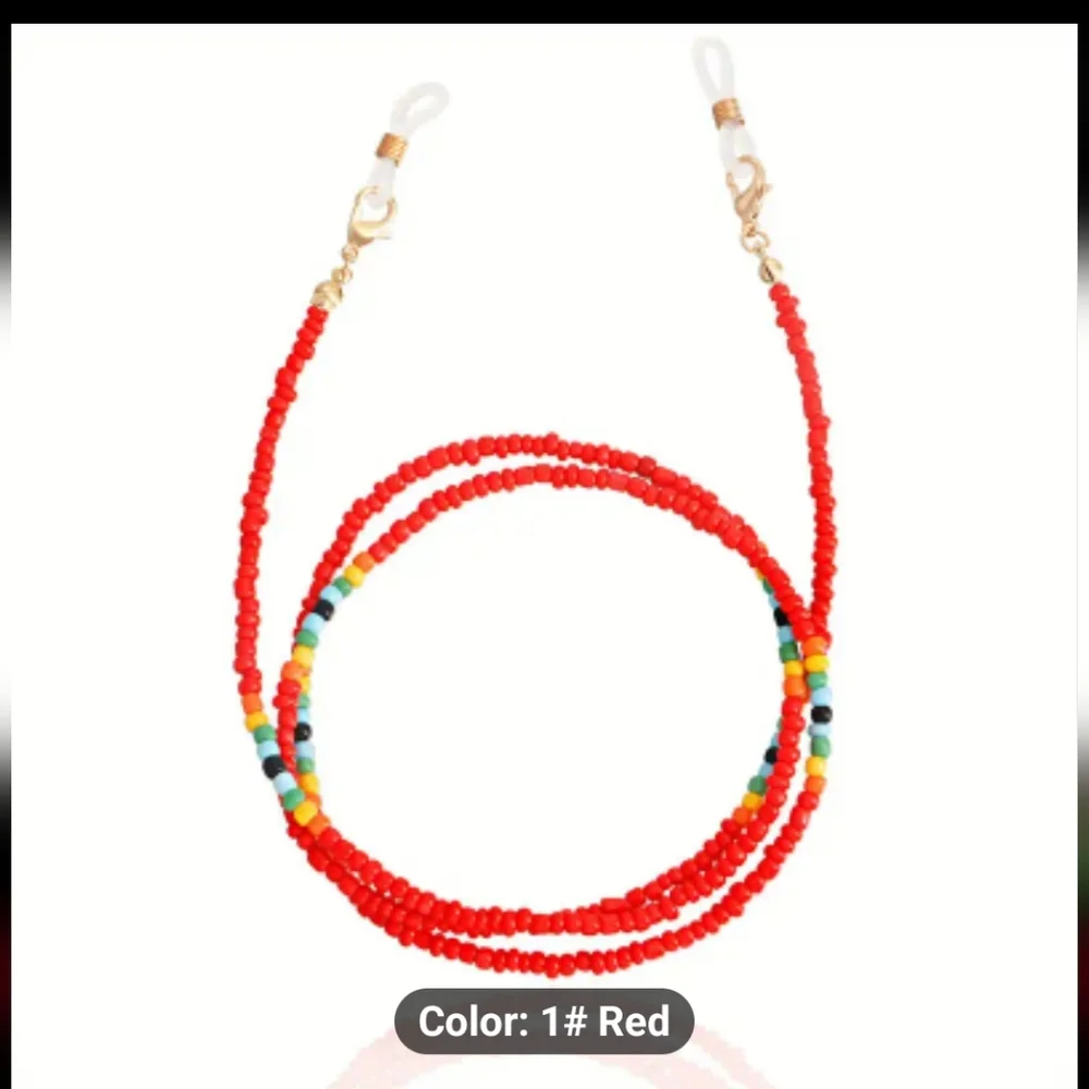 HANDCRAFTED GLASSBEAD/Chain BOHO EYEGLASS CHAIN